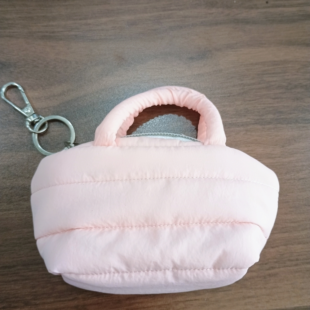 Pink Quilted Key & Card Holder